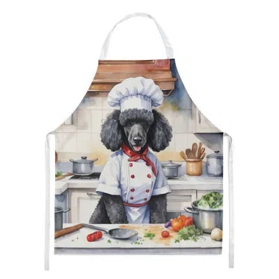 Caroline's Treasures Black Poodle The Chef Apron In Multicolor