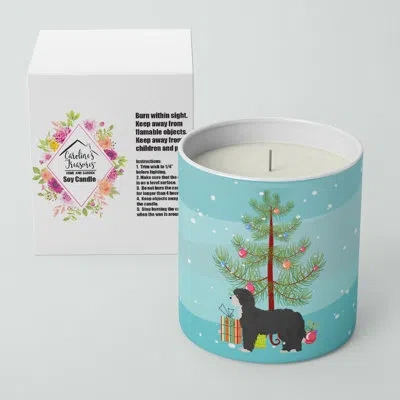 Caroline's Treasures Black Sheepadoodle Christmas Tree 10 oz Decorative Soy Candle In Brown;blue;green