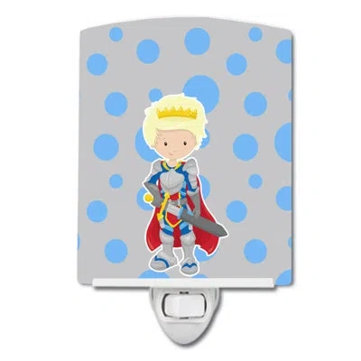 Caroline's Treasures Blonde Boy Knight Ceramic Night Light In Light Yellow Hair