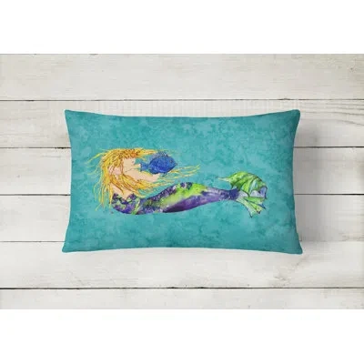 Caroline's Treasures Blonde Mermaid Indoor/outdoor Throw Pillow