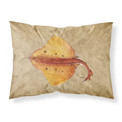 Caroline's Treasures Blonde Ray Stingray Pillowcase In Beige