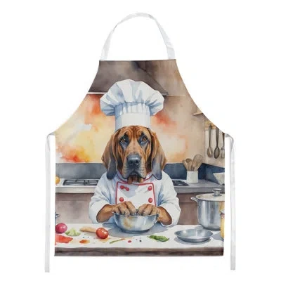 Caroline's Treasures Bloodhound The Chef Apron In Multicolor