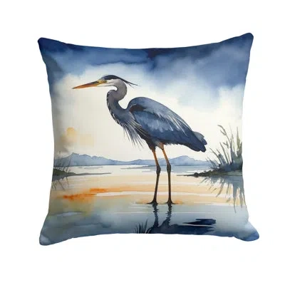 Caroline's Treasures Blue Heron Barely Lit Sky Throw Pillow In Multicolor
