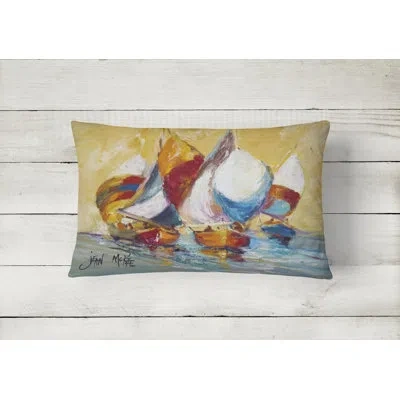 Caroline's Treasures Boat Race Indoor/outdoor Throw Pillow