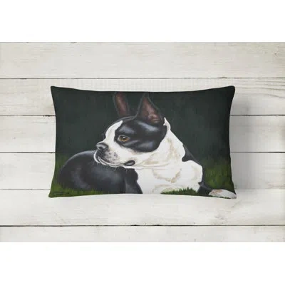 Caroline's Treasures Boston Terrier Beauty Fabric Indoor/outdoor Throw Pillow