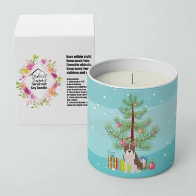 Caroline's Treasures Boston Terrier Christmas Tree 10 oz Decorative Soy Candle In Multi Color