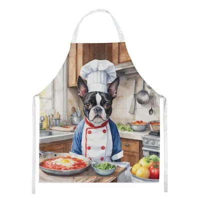 Caroline's Treasures Boston Terrier The Chef Apron In Multicolor