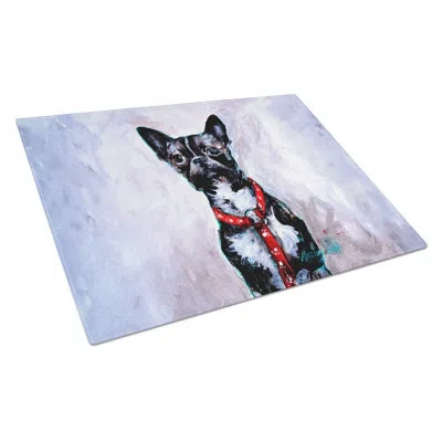 Caroline's Treasures Boston Terrier Ziggy Glass Cutting Board