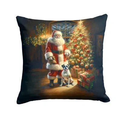 Caroline's Treasures Boxer And Santa Claus Throw Pillow
