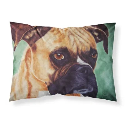 Caroline's Treasures Boxer By Tanya And Craig Amberson Pillowcase In Brown