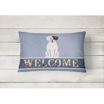 Caroline's Treasures Boxer Cooper Welcome Lumbar Pillow