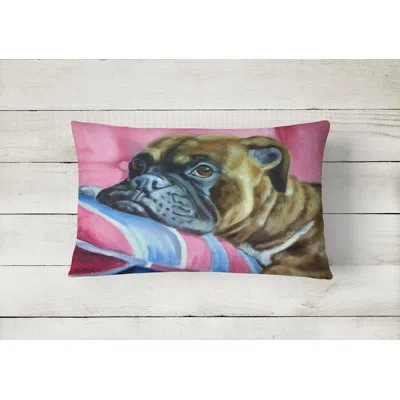 Caroline's Treasures Boxer Fabric Indoor/outdoor Throw Pillow