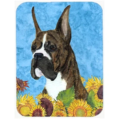 Caroline's Treasures Boxer Glass Cutting Board