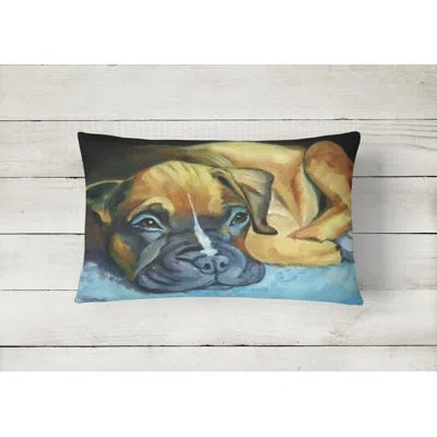 Caroline's Treasures Boxer Pup Fabric Indoor/outdoor Throw Pillow