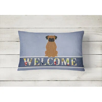 Caroline's Treasures Brindle Boxer Welcome Lumbar Pillow