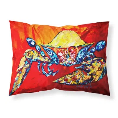 Caroline's Treasures Bring It On Crab In Pillowcase In Red