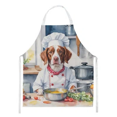 Caroline's Treasures Brittany Spaniel The Chef Apron In Multicolor
