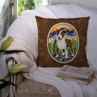 Caroline's Treasures Bull Terrier Bull Terrier Indoor/outdoor Throw Pillow