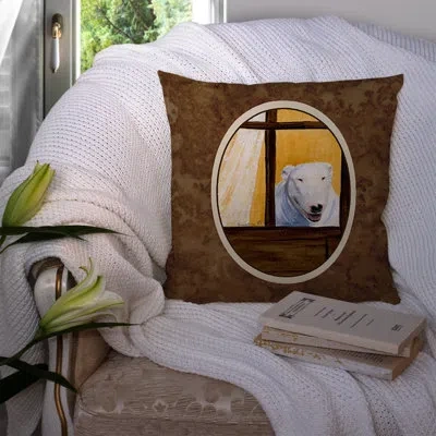Caroline's Treasures Bull Terrier Indoor/outdoor Brown Throw Pillow