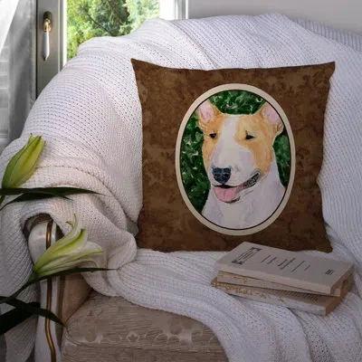 Caroline's Treasures Bull Terrier Indoor/outdoor Square Throw Pillow