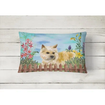 Caroline's Treasures Cairn Terrier Spring Indoor/outdoor Throw Pillow