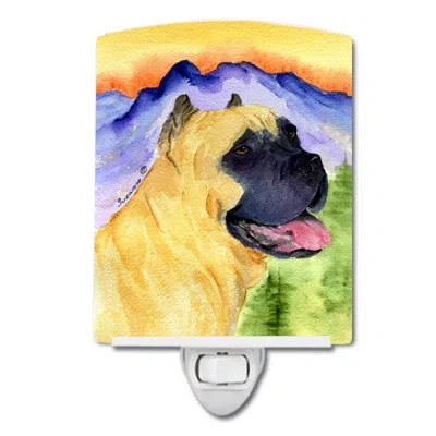 Caroline's Treasures Cane Corso Ceramic Night Light In Blue;orange