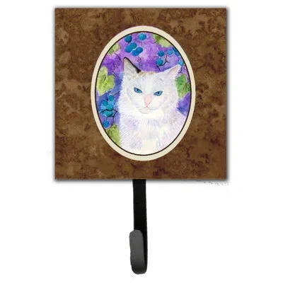 Caroline's Treasures Cat Leash Holder And Wall Hook In Brown