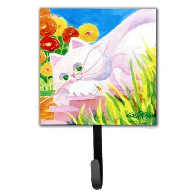 Caroline's Treasures Cat Leash Holder And Wall Hook In Pink