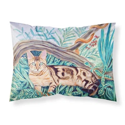 Caroline's Treasures Cat Maine Co Pillowcase In Teal