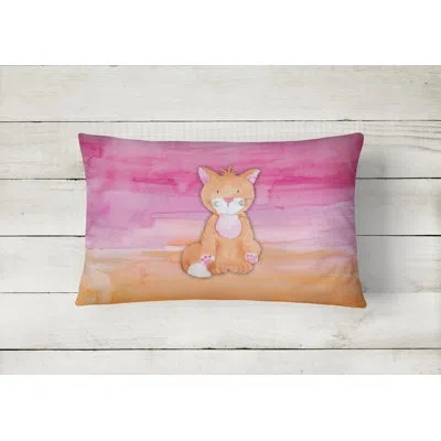 Caroline's Treasures Cat Watercolor Lumbar Pillow