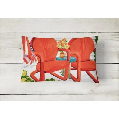 Caroline's Treasures Chairs Patio View Fabric Indoor/outdoor Throw Pillow