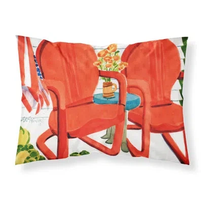 Caroline's Treasures Chairs Patio View Pillowcase In Red