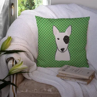 Caroline's Treasures Checkered Bull Terrier Indoor/outdoor Throw Pillow