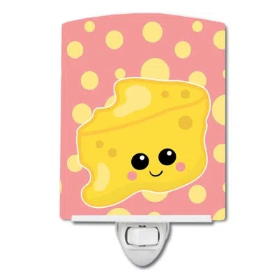Caroline's Treasures Cheese Head Face Ceramic Night Light In Pink
