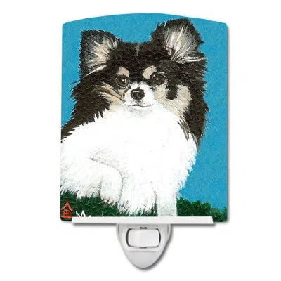 Caroline's Treasures Chihuahua Cute Face Ceramic Night Light In Black
