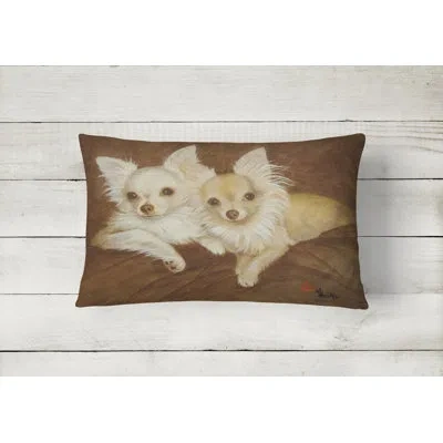 Caroline's Treasures Chihuahua For The Pair Fabric Indoor/outdoor Throw Pillow