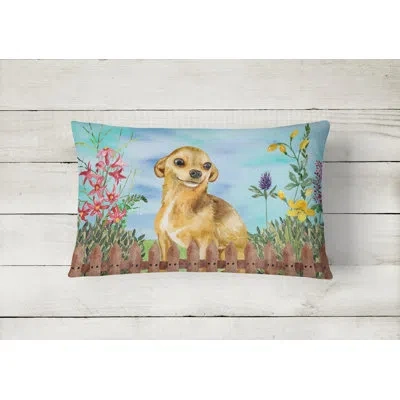 Caroline's Treasures Chihuahua Spring Indoor/outdoor Throw Pillow