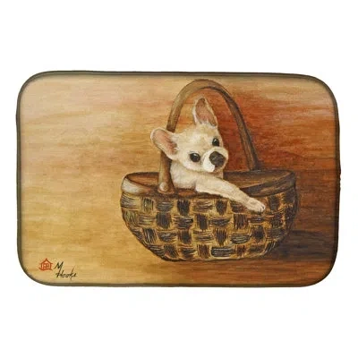 Caroline's Treasures Chihuahua Take Me Too Drying Mat In Orange