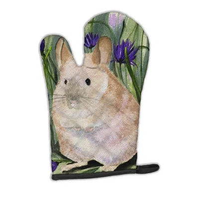 Caroline's Treasures Chinchilla Oven Mitt In Brown;green