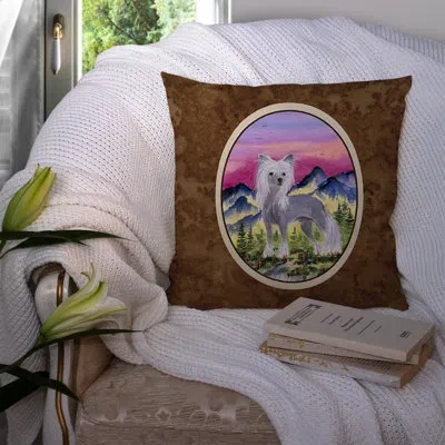 Caroline's Treasures Chinese Crested Graphic Print Indoor/outdoor Throw Pillow