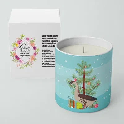 Caroline's Treasures Chinese Goose Christmas 10 oz Decorative Soy Candle In Brown;blue;green