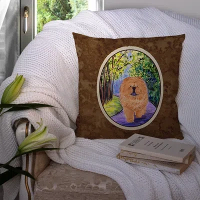 Caroline's Treasures Chow Chow Graphic Print Square Indoor/outdoor Throw Pillow