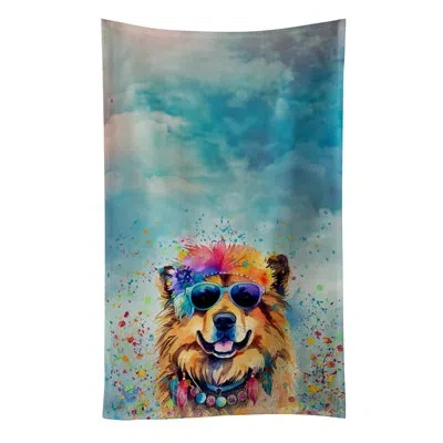 Caroline's Treasures Chow Chow Hippie Dawg Kitchen Towel In Multicolor