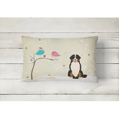 Caroline's Treasures Christmas Contemporary Solid Indoor/outdoor Lumbar Pillow