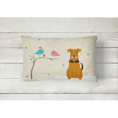 Caroline's Treasures Christmas Fabric Solid Indoor/outdoor Lumbar Pillow