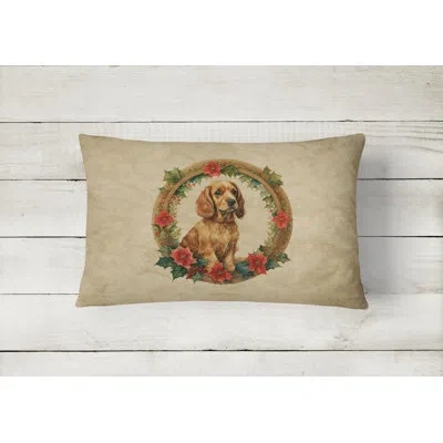 Caroline's Treasures Christmas Flowers Frame Other/no Pattern Polyester Indoor/outdoor Throw Pillow