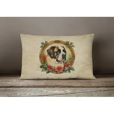 Caroline's Treasures Christmas Flowers Frame Other/no Pattern Polyester Indoor/outdoor Throw Pillow