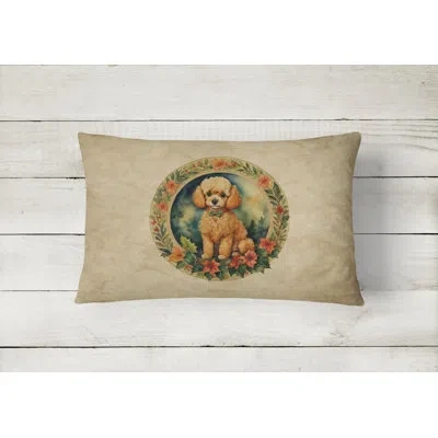 Caroline's Treasures Christmas Flowers Frame Other/no Pattern Polyester Indoor/outdoor Throw Pillow