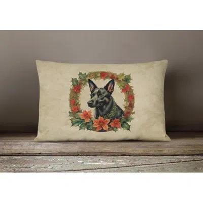 Caroline's Treasures Christmas Flowers Frame Other/no Pattern Polyester Indoor/outdoor Throw Pillow