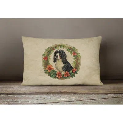 Caroline's Treasures Christmas Flowers Frame Other/no Pattern Polyester Indoor/outdoor Throw Pillow